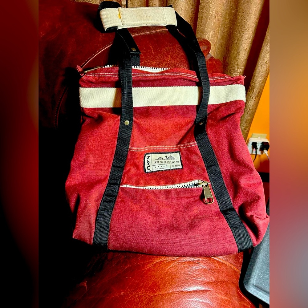 Kavu burgundy backpack